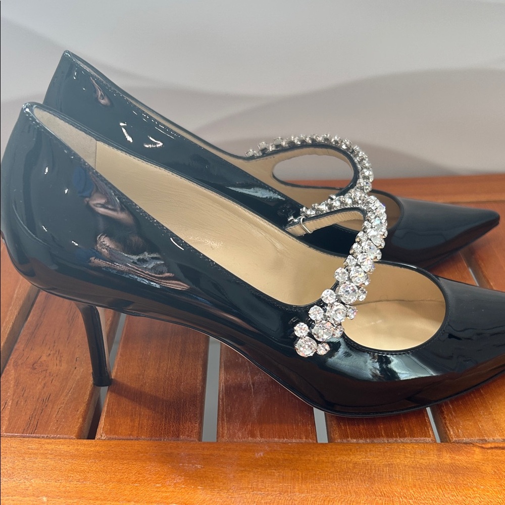 Jimmy Choo Black Patent Leather Heels - Picture 4 of 5